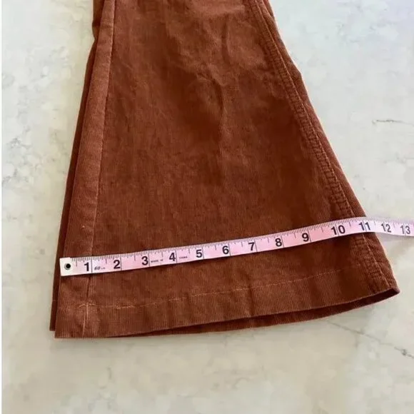 Free People Corduroy Flare Leg Pants Size 31, Rust color - Picture 11 of 12